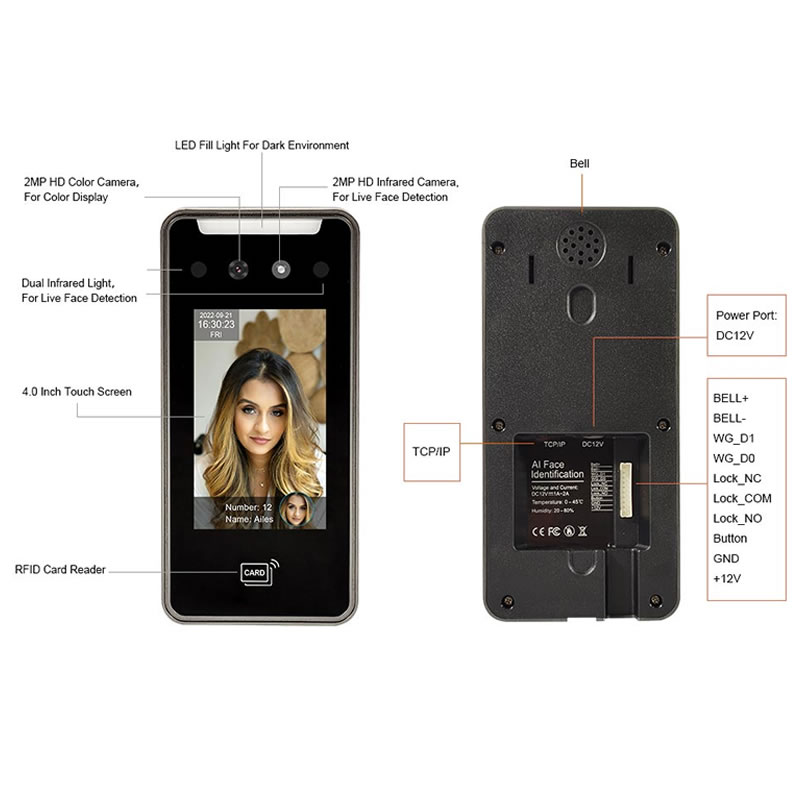 Access Control AI21 Dynamic Face Recognition Terminal